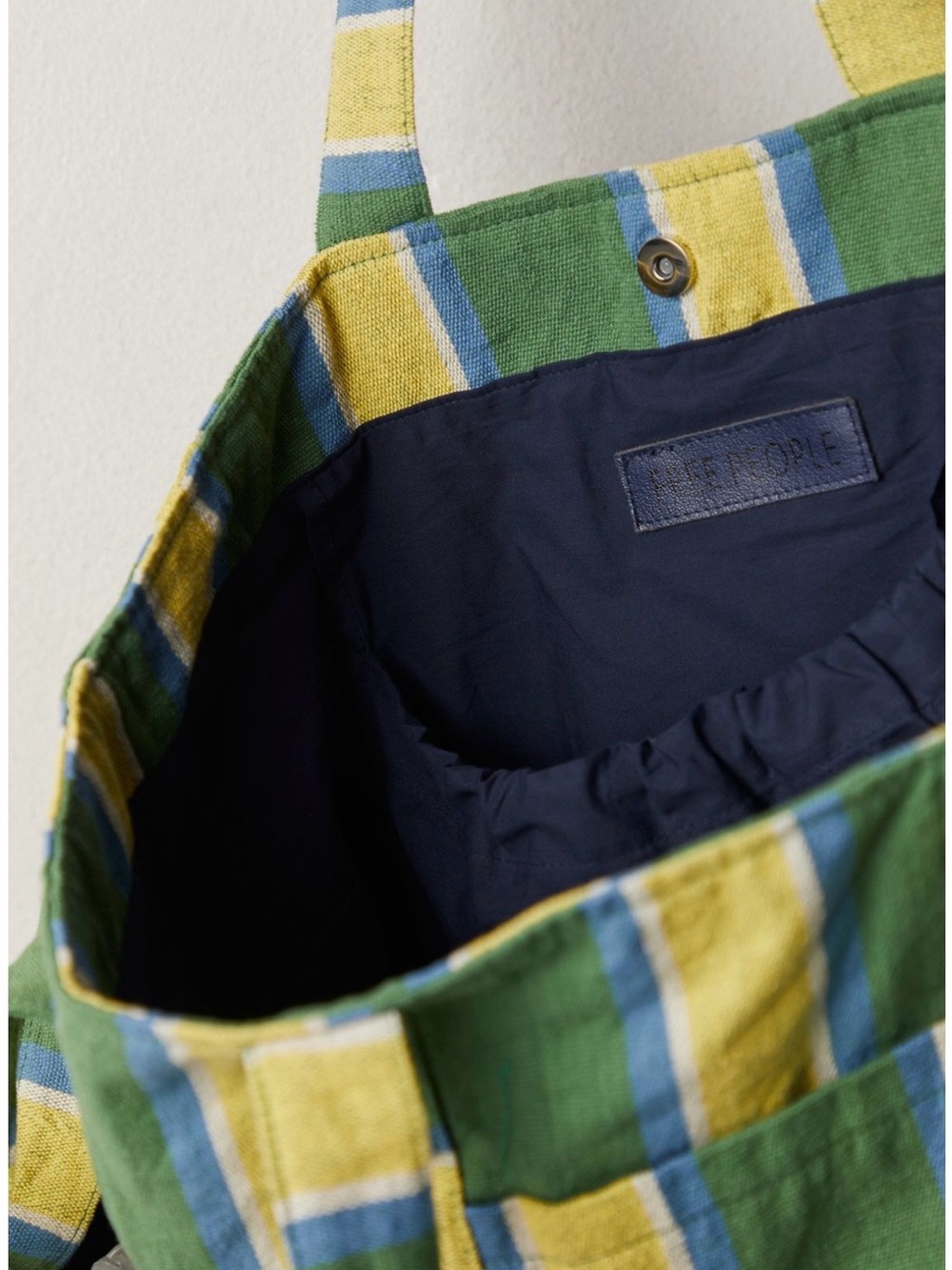 Free People oksana tote Green, Yellow & Blue Striped Tote Bag - Picture 2 of 12